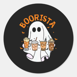 Boorista Barista Spook Koffie Halloween Soky Seizo Ronde Sticker