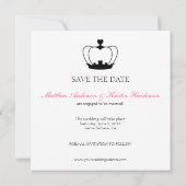 Boormonogram B&W Opslaan Datum bekendmaking Save The Date (Achterkant)
