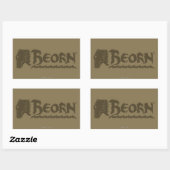 BOORN™ Beer Rechthoekige Sticker (Vel)