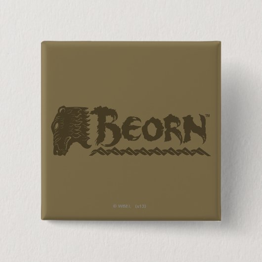 BOORN™ Beer Vierkante Button 5,1 Cm (Voorkant)