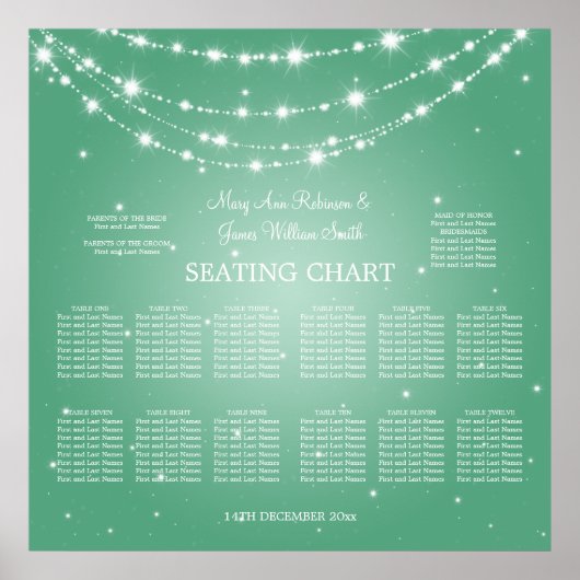 Boorzittingen met mint-groen poster (Voorkant)