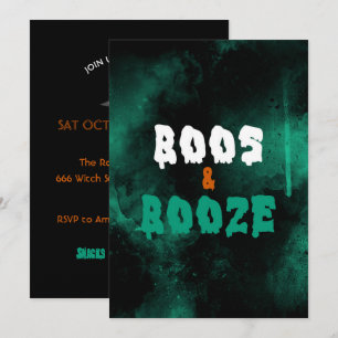 Boos and Boos Volwassenen Halloween Feest Uitnodig Kaart