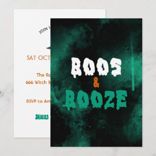 Boos and Boos Volwassenen Halloween Feest Uitnodig Kaart