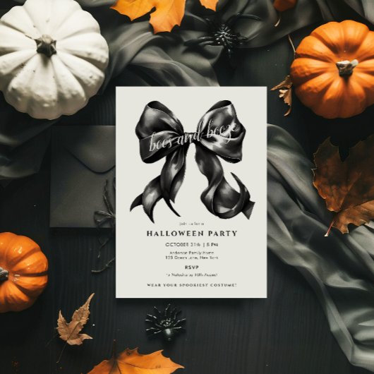 Boos and Booze Bow Volwassenen Halloween Feest Kaart