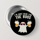 Boos Beer Tipsy Ghost Volwassenen Ronde Button 7,6 Cm (Voorkant /achterkant)