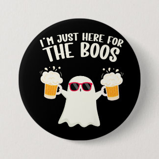 Boos Beer Tipsy Ghost Volwassenen Ronde Button 7,6 Cm