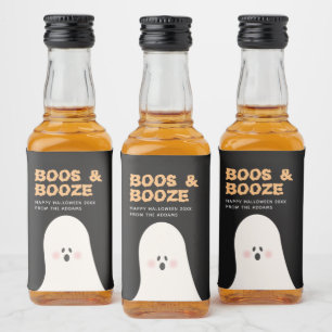 Boos & Booed Halloween Cute Ghost Mini Alcohol Li Likeurfles Etiket