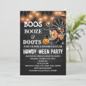 Boos Booze & Boots Western Halloween Bash Kaart (Staand voorkant)