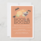 Boos & Booze Citrouille Invitation de la fête d'Ha (Devant)