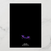 Boos & Booze Fancy Cocktail Custom Foil Invitation (Verso)