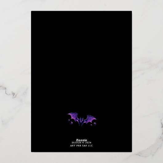 Boos & Booze Fancy Cocktail Custom Folie Invitatio Folie Uitnodiging (Achterkant)