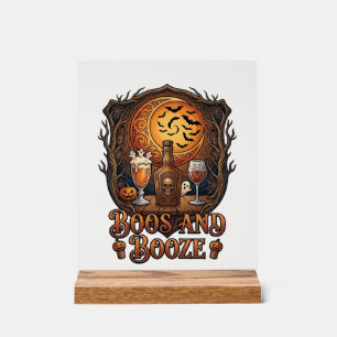 Boos Booze Halloween Crâne Bouteille Bière Vin Cha