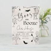 Boos & Booze Halloween Party Invitation (Debout devant)