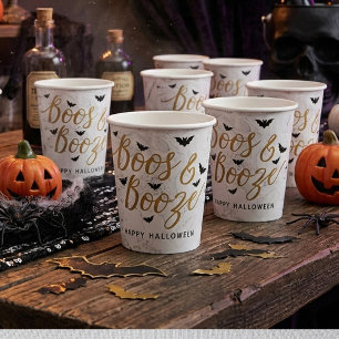 Boos & Booze Halloween Party Papieren Bekers