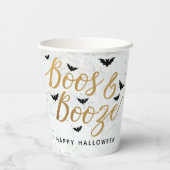 Boos & Booze Halloween Party Papieren Bekers (Achterkant)