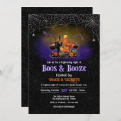 Boos & Booze Invitation Halloween (Devant / Derrière)