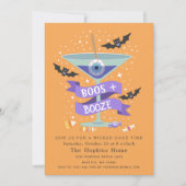 Boos & Booze Martini Halloween Party Invitation (Devant)