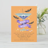 Boos & Booze Martini Halloween Party Invitation (Debout devant)