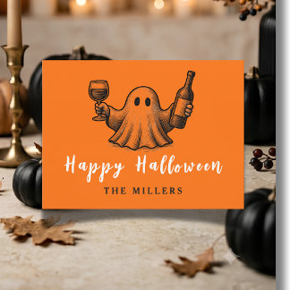 Boos & Booze Vintage Geest  Briefkaart