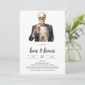 Boos & Brews Halloween Adult Party Invitation (Debout devant)
