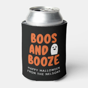 Boos en Booze Adult Halloween Ghost Koozie Cooler