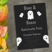 Boos en Booze Halloween Bachelorette Party Kaart