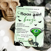 Boos en Booze Halloween Party Kaart