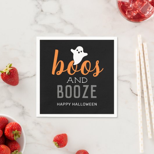 Boos en Booze Halloween Party Servet (Insitu)