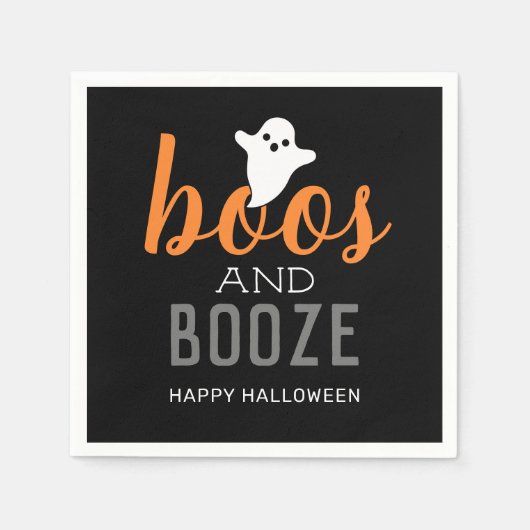 Boos en Booze Halloween Party Servet (Voorkant)