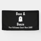 Boos en Booze Halloween Spandoek (Horizontaal)