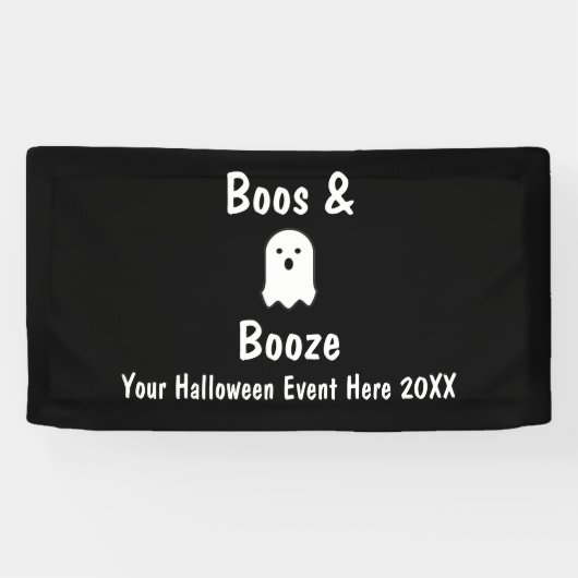 Boos en Booze Halloween Spandoek (Horizontaal)