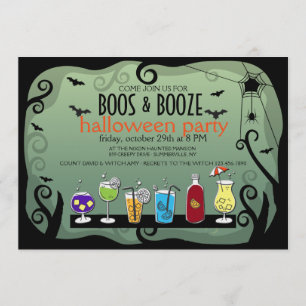 BOOS en BOOZE Halloween Uitnodiging
