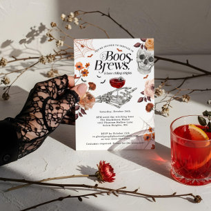 Boos en Brouwen Waterverf Halloween Volwassenenfee Kaart