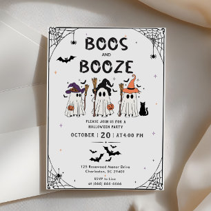 Boos en drank Halloween-feest Kaart