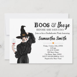 Boos en drank voordat ik doe Halloween vrijgezelle Kaart