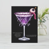 Boos et Booze Halloween Cocktail Party Invitation (Debout devant)