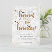 Boos et Booze Halloween Elegant Invitation (Debout devant)