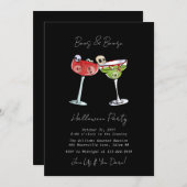 Boos et Booze Halloween Invitation (Devant / Derrière)