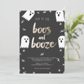 BOOS ET BOOZE HALLOWEEN Invitation PARTY (Debout devant)