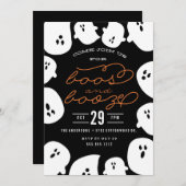 BOOS ET BOOZE HALLOWEWEEN INVITATION PARTI (Devant / Derrière)