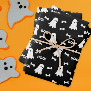 Boos et os Papier enveloppant d'Halloween