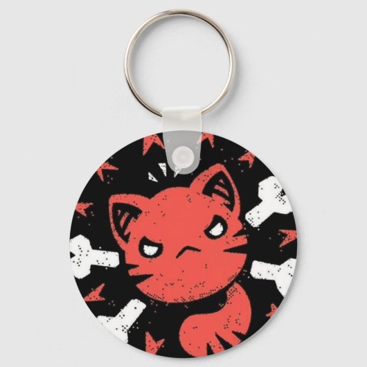 Boos Kat Embleem Sleutelhanger (Voorkant)