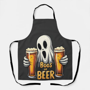 Boos Of Bier Grappige Oktoberfest Halloween Geest Schort