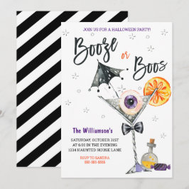 Boo's of Booze Halloween Feestuitnodiging Kaart