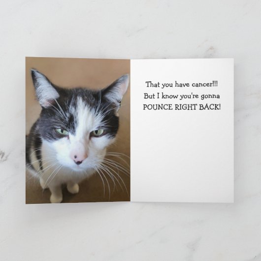 Boos op kanker kat kaart (Binnen)