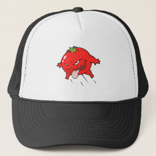 boos rotte tomaat cartoonpersonage trucker pet