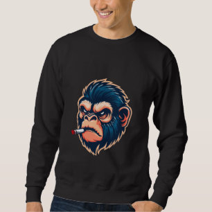 Boos T-shirt met aapgrafiek voor mannen