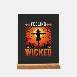 Boosaardig Halloween Vogelverschrikker Design_1 Acryl Bord