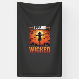Boosaardig Halloween Vogelverschrikker Design_1 Spandoek