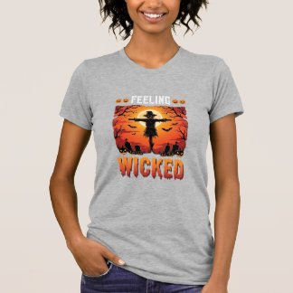 Boosaardig Halloween Vogelverschrikker Design_1 T-shirt